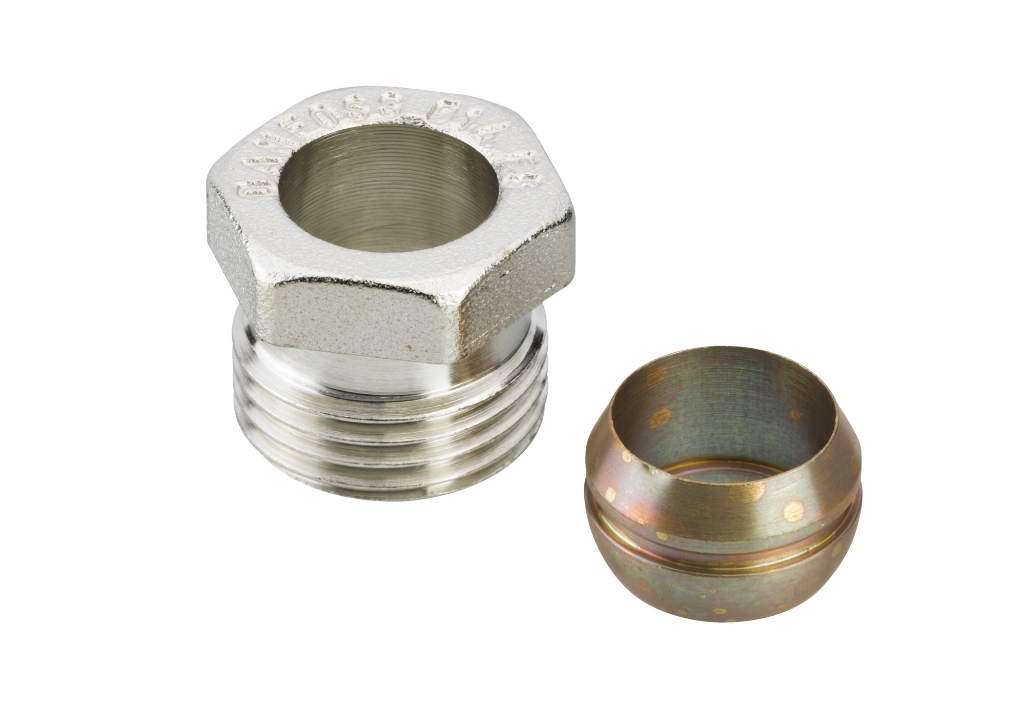 Danfoss Bague de serrage R 3/8" et 1/2" filetage mâle sur 10 - 16 mm, pour tubes en acier et en cuivre (10pcs.)
