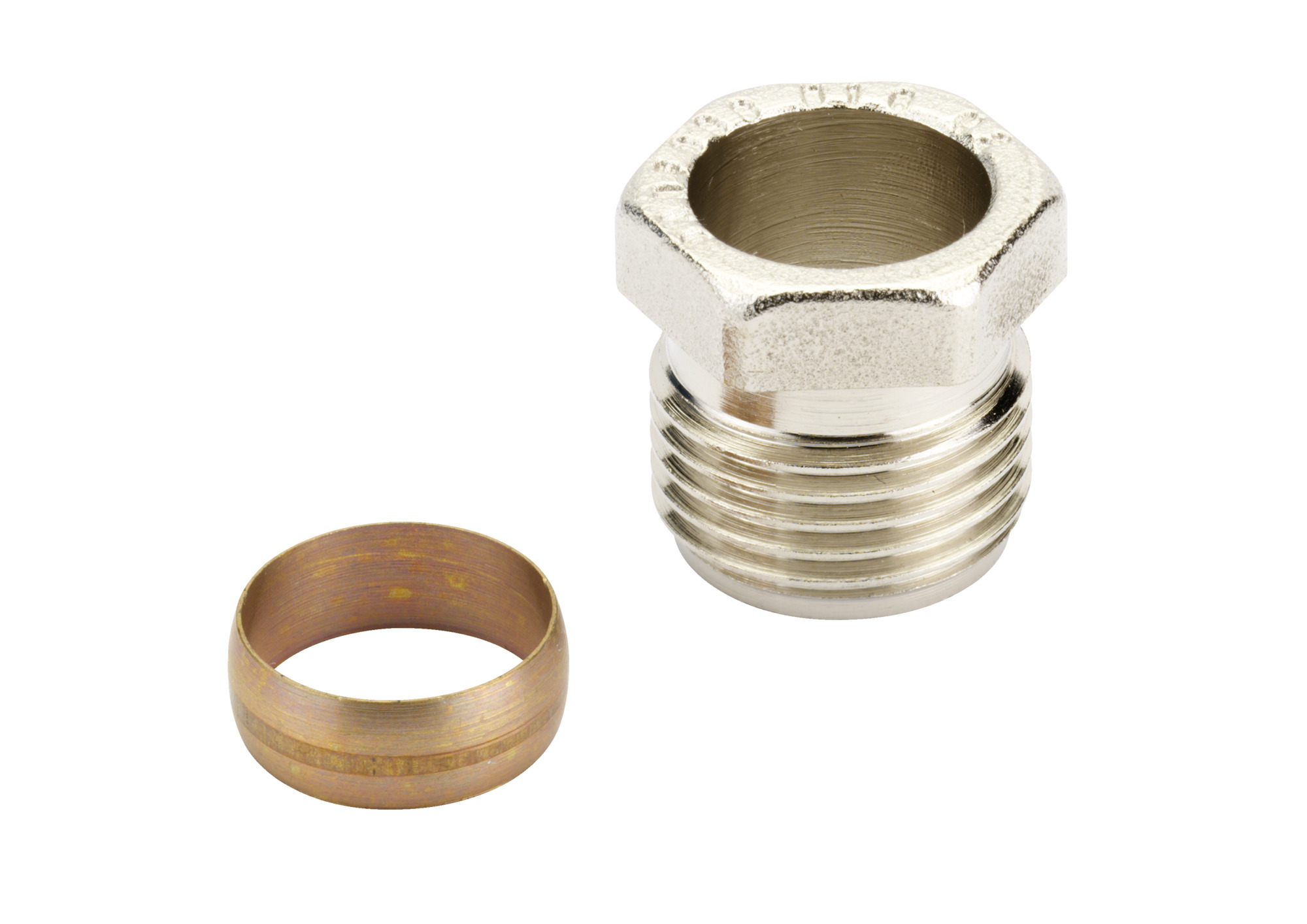 Danfoss Bague de serrage R 3/8" et 1/2" filetage mâle sur 10 - 16 mm, pour tubes en acier et en cuivre (10pcs.)