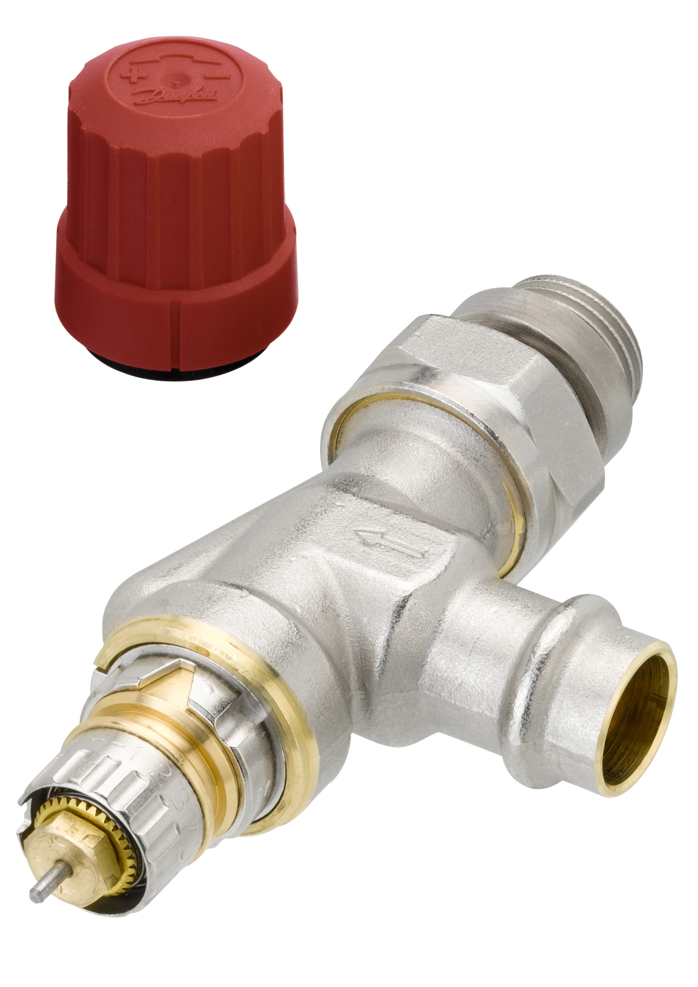 Danfoss Vanne thermostatique RA-N Axial avec raccord à sertir