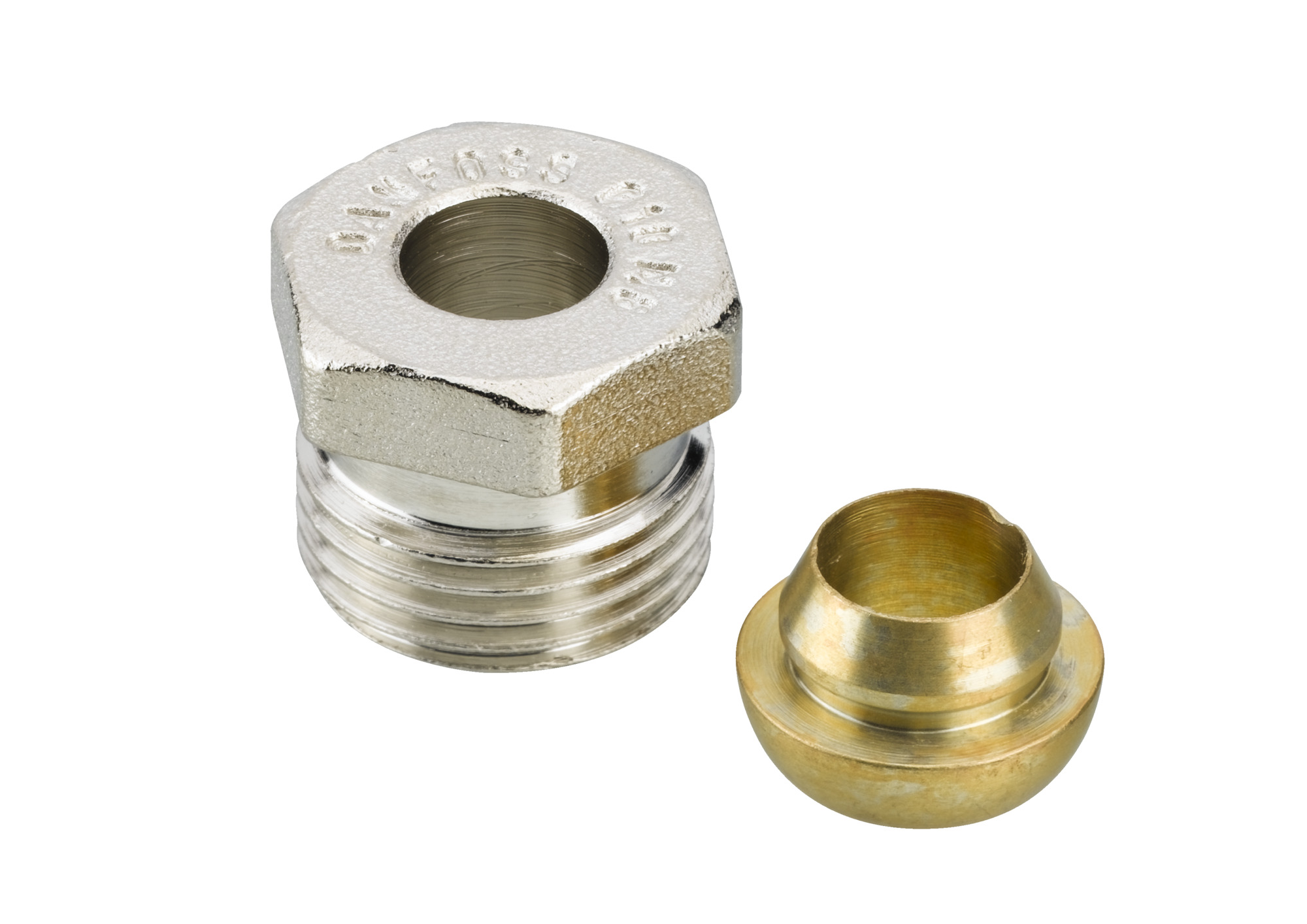 Danfoss Bague de serrage R 3/8" et 1/2" filetage mâle sur 10 - 16 mm, pour tubes en acier et en cuivre (10pcs.)