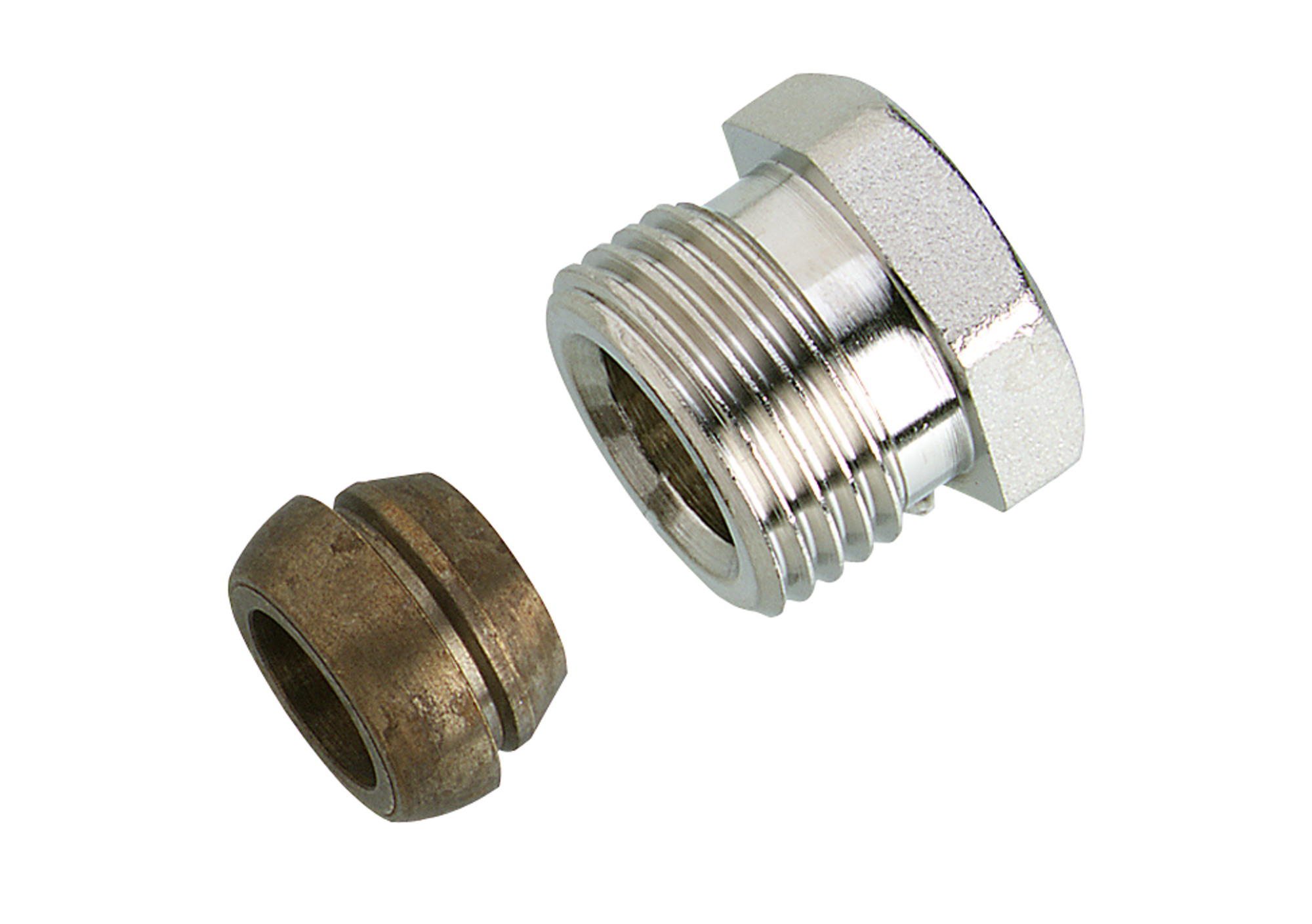 Danfoss Bague de serrage R 3/8" et 1/2" filetage mâle sur 10 - 16 mm, pour tubes en acier et en cuivre (10pcs.)