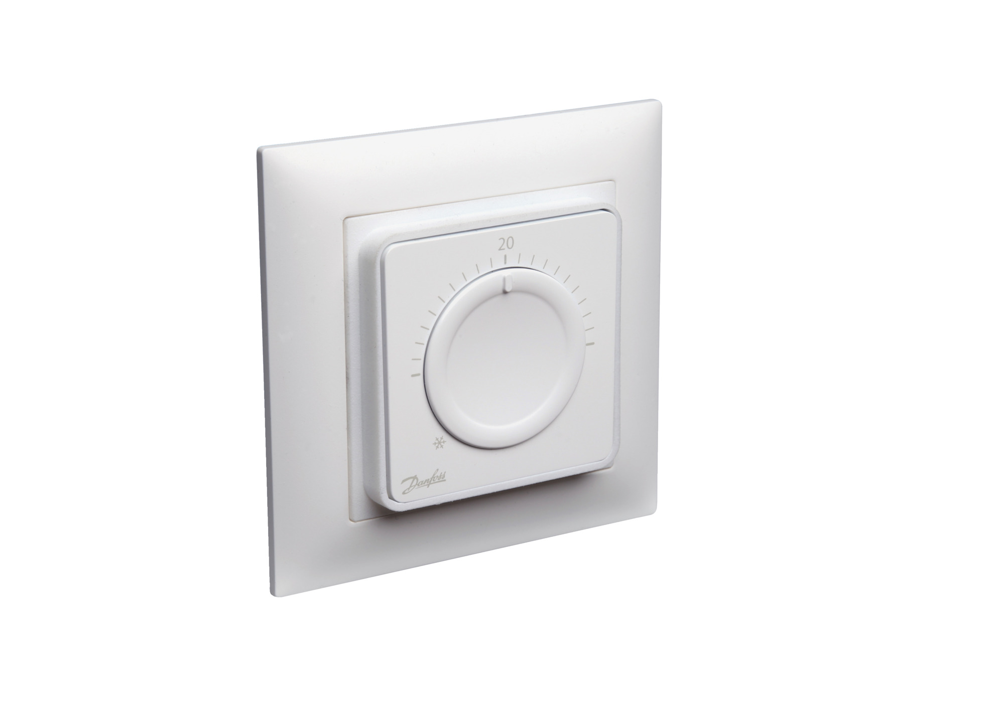 Danfoss Thermostat d'ambiance Icon™ standard montage encastré  230V, incl. habillage Feller Edizio