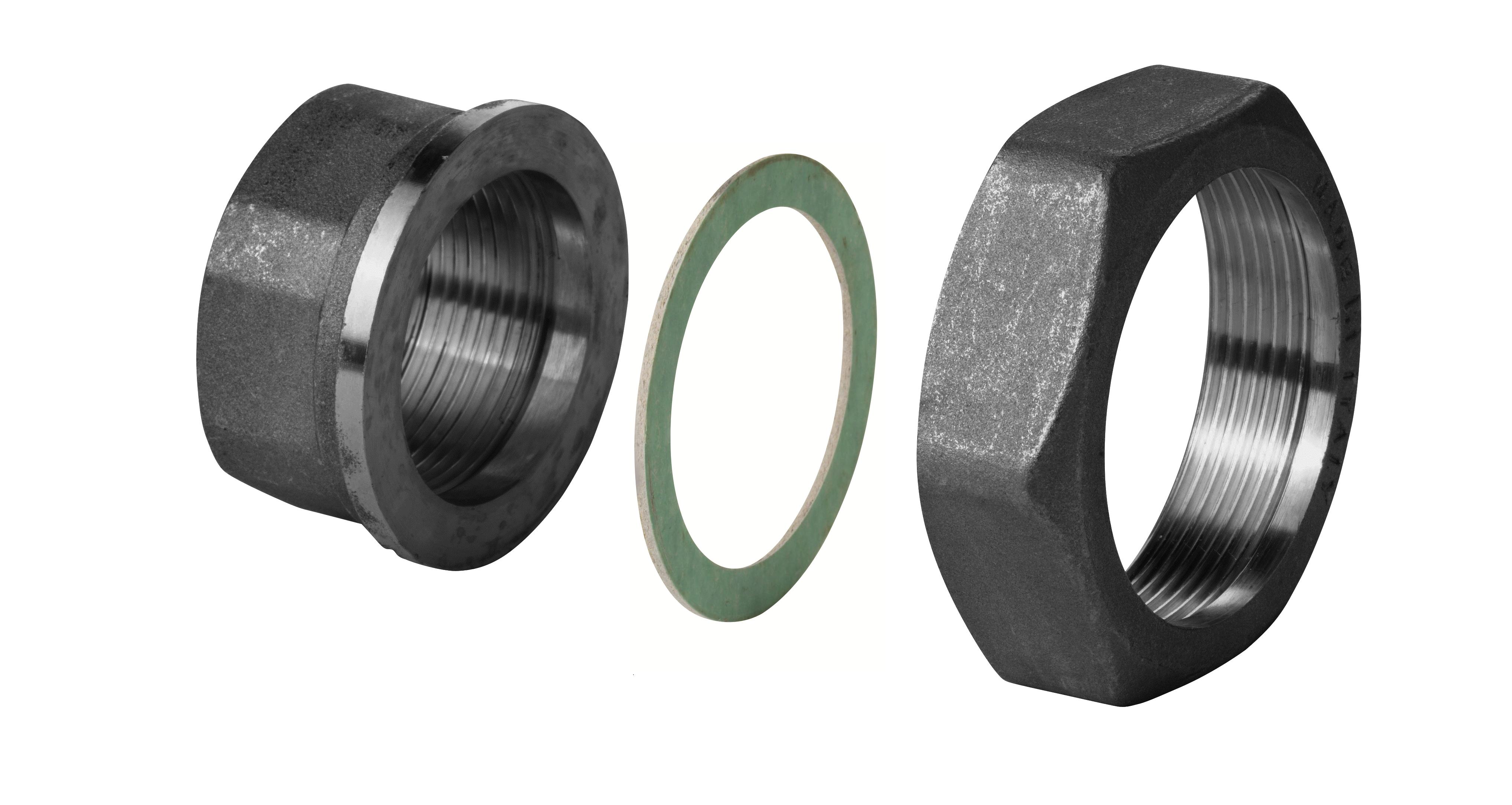 Set de 3 raccords Siemens ALG 3/4"x11/4" (DN20) fonte malléable, joint inclus