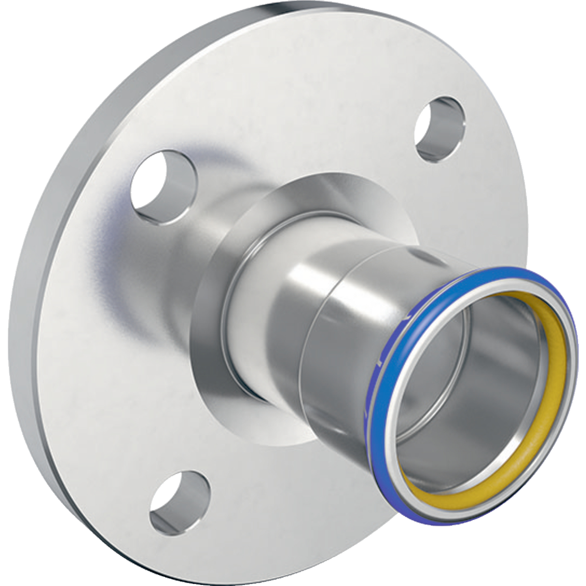 Bride Geberit Mapress acier inoxydable, PN 10/16, avec manchon à sertir (gaz): d54mm
Traits:
- Manchon à sertir avec bouchon de protection jaune
- Forme B1 (languette d'étanchéité avec surface d'étanchéité standard), EN 1092-1
- Marqué en jaune
- Indicateur de sertissage
- Joint d'étanchéité en HNBR jaune
- Sans silicone
- Non serti non étanche
Usage:
- Pour biogaz
- Pour gaz liquéfiés
- Pour gaz naturels