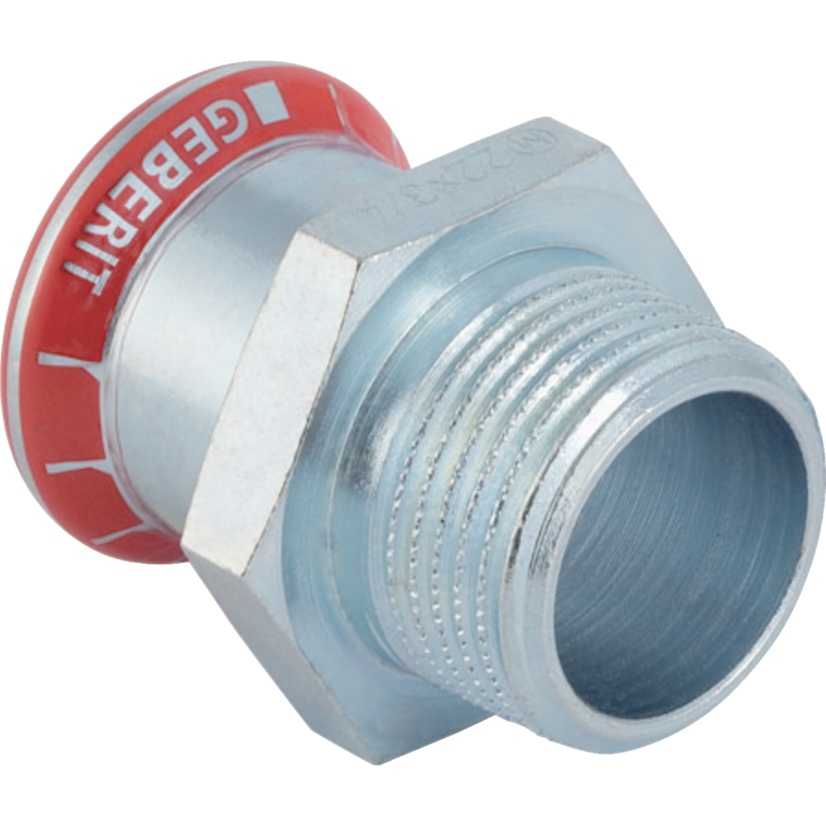 Raccord Geberit Mapress acier carbone avec filetage extérieur: d35mm R1 1/2"
Traits:
- Galvanisé à l'extérieur
- Non serti non étanche
- Joint d'étanchéité en CIIR noir
- Indicateur de sertissage
- Manchon à sertir avec bouchon de protection transparent
Usage:
- Pour eau d'extinction d'incendie (mouillé)
- Pour lʼeau de refroidissement et de chauffage sans antigel
- Pour lʼeau de refroidissement et de chauffage avec antigel
- Pour sprinkler (mouillé)
- Pour eau de chauffage urbain ≤ 120 °C
