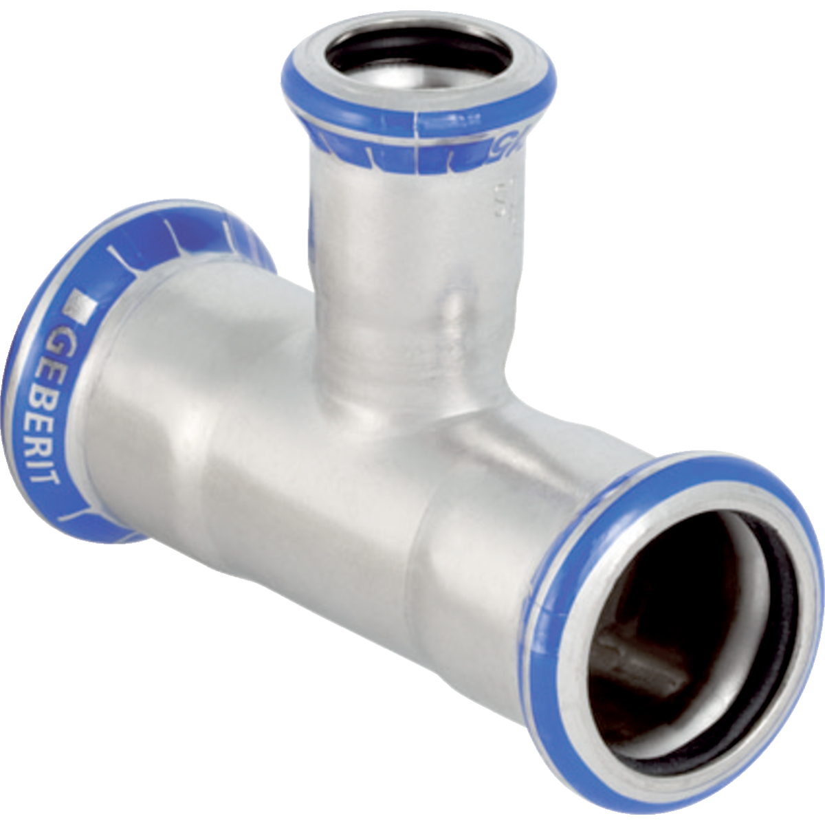 Té réduit Geberit Mapress acier inoxydable: d22mm d1=15mm d2=18mm
Traits:
- Non serti non étanche
- Manchon à sertir avec bouchon de protection transparent
- Indicateur de sertissage
- Joint d'étanchéité en CIIR noir
Usage:
- Pour gaz industriels (p. ex. acétylène, gaz de protection en soudage)
- Pour air comprimé (classe de pureté d'huile 0–3)
- Pour eau traitée
- Pour dépression
- Pour eaux grises et noires avec valeur de pH > 6.0
- Pour gaz inertes (p. ex. azote)
- Pour lʼeau de refroidissement et de chauffage sans antigel
- Pour substances chimiques et fluides techniques
- Pour eau d'extinction d'incendie (mouillé)
- Pour eau d'extinction d'incendie (mouillé/sec, sec)
- Pour eau non potable et de processus
- Pour vapeur saturée ≤ 120 °C
- Pour eau potable froide et chaude
- Pour eau de chauffage urbain ≤ 120 °C
- Pour les eaux pluviales dont le pH > 6.0
- Pour sprinkler (mouillé)
- Pour lʼeau de refroidissement et de chauffage avec antigel