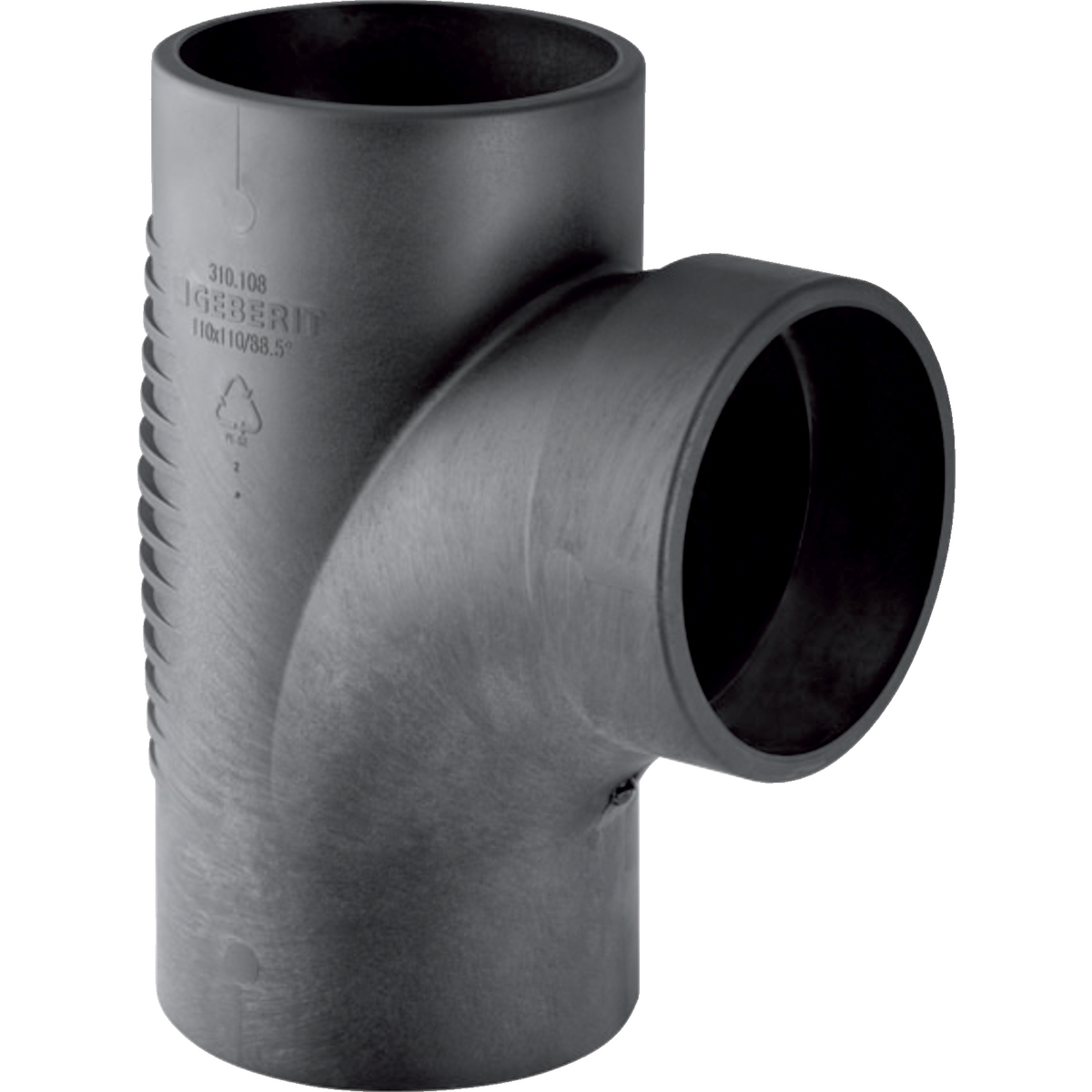Embranchement 88.5° Geberit Silent-db20 avec départ coudé: d110mm d1=110mm