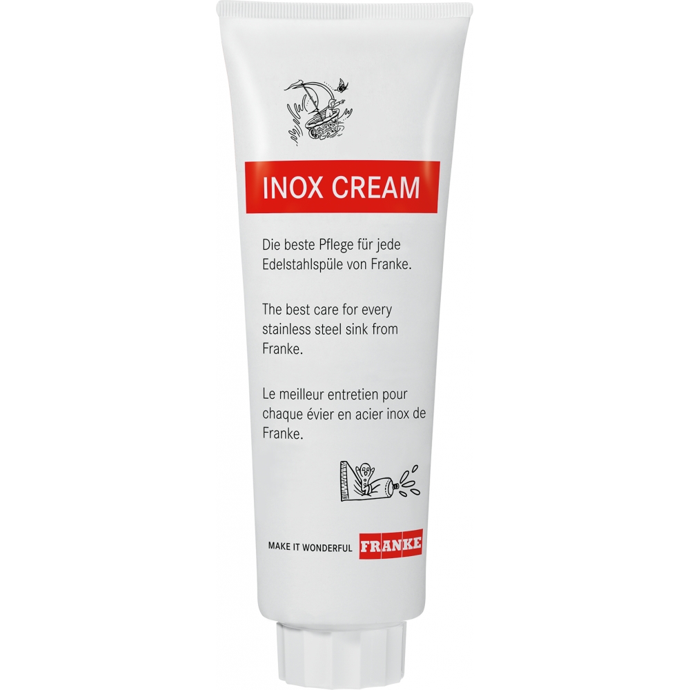 Franke 112.0039.150 Cleaner 250ML, detergente in crema per lavelli, bacini e piani di lavoro in acciaio inox