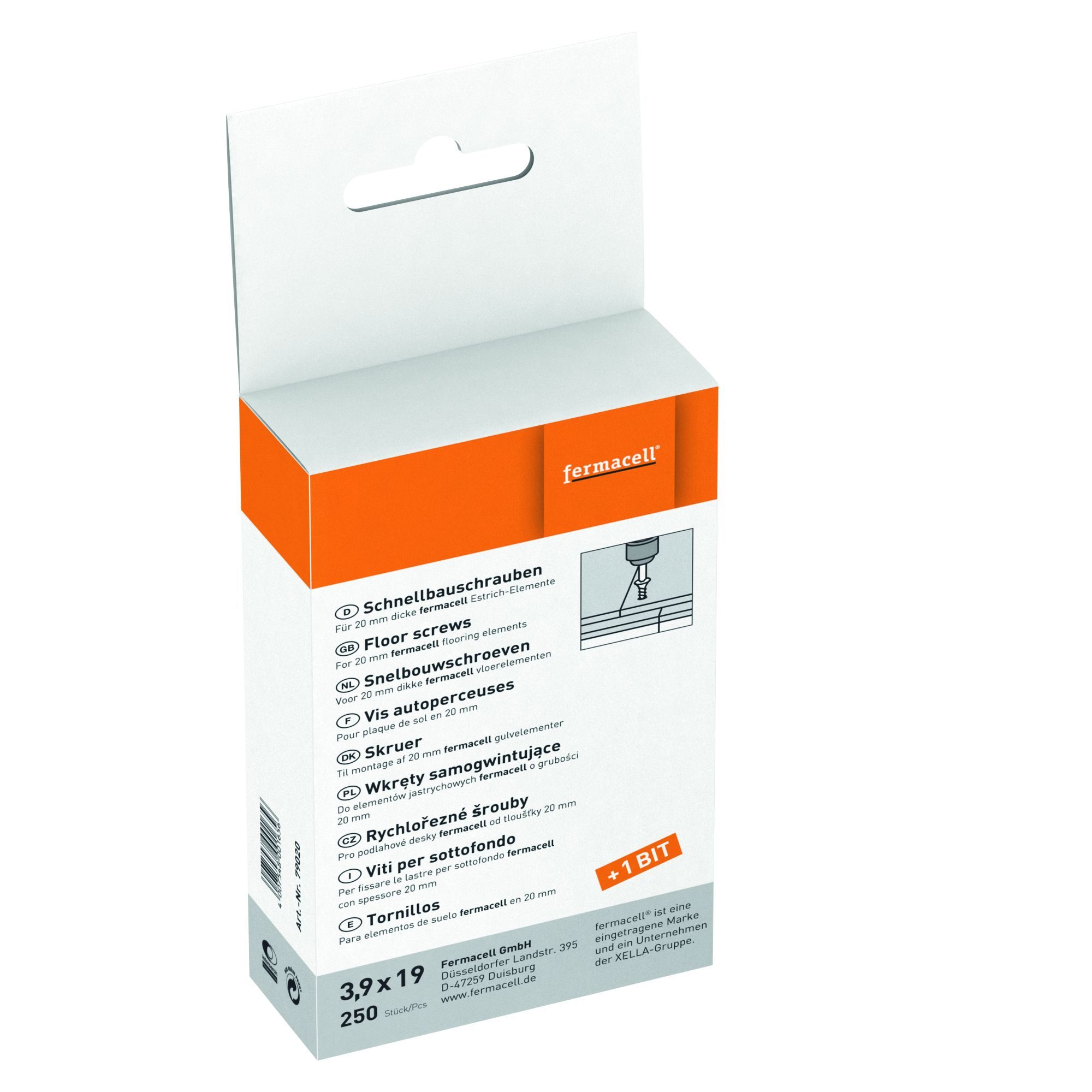 Fermacell lot de 250 vis 3,9 x 19 mm Art. 79020