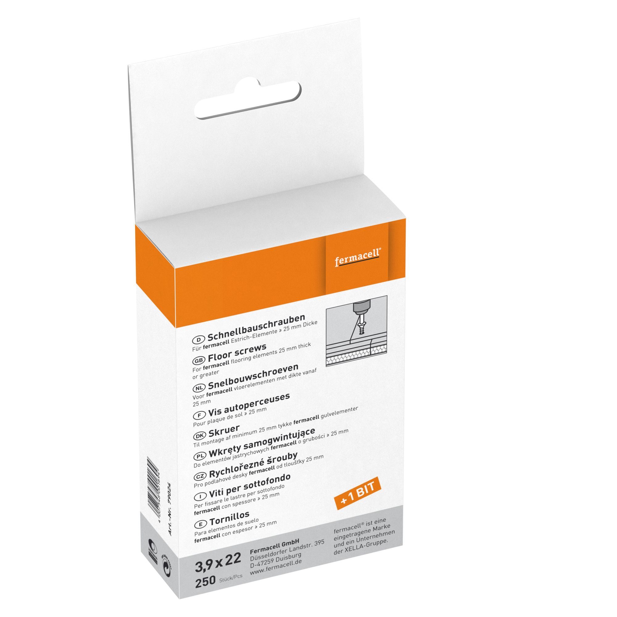 Fermacell lot de 250 vis 3,9 x 22 mm Art. 79024