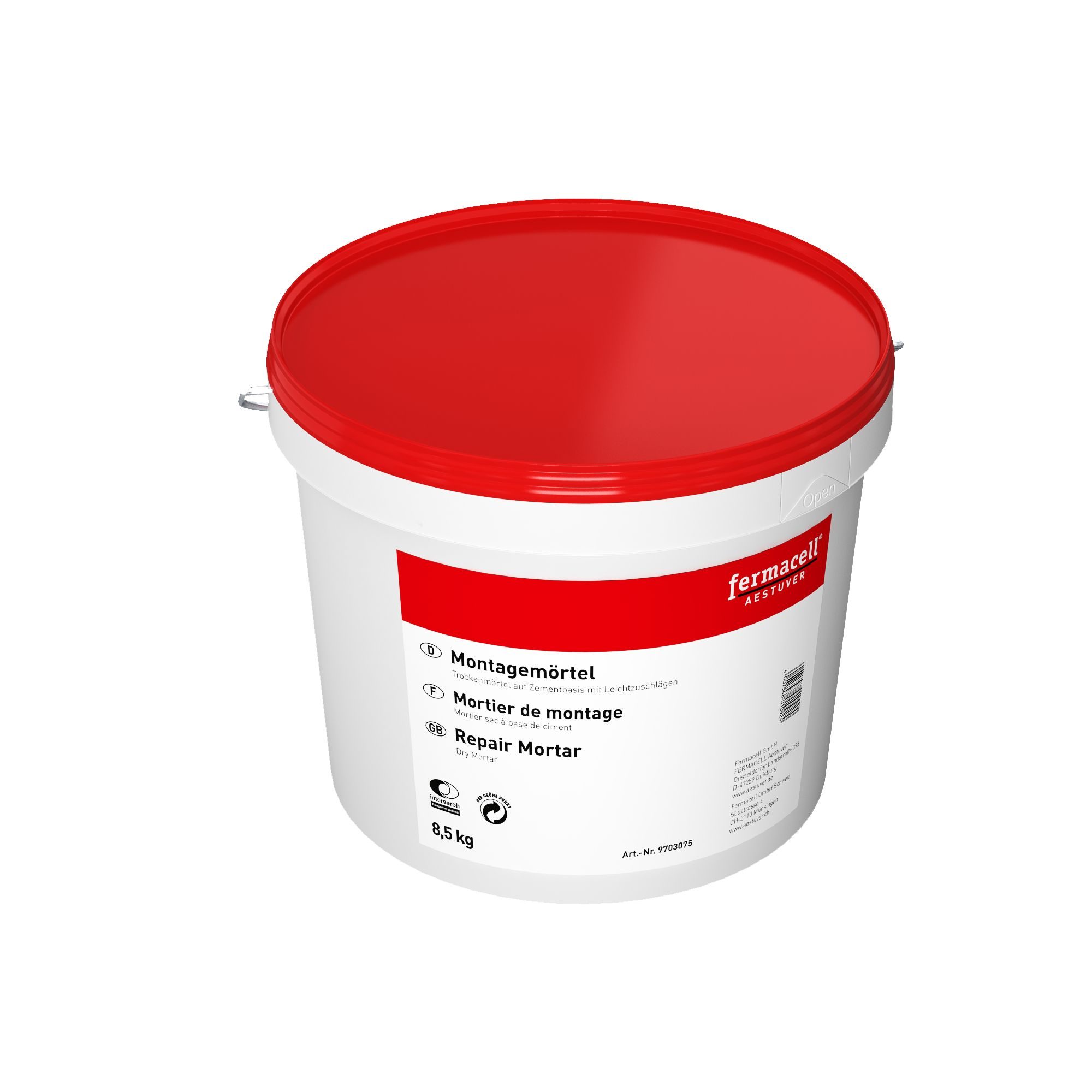 Le mortier de montage Aestuver® est un mortier de collage et de jointoiement spécifique à base de ciment, développé comme composant du système pour le montage des panneaux coupe-feu Aestuver®.