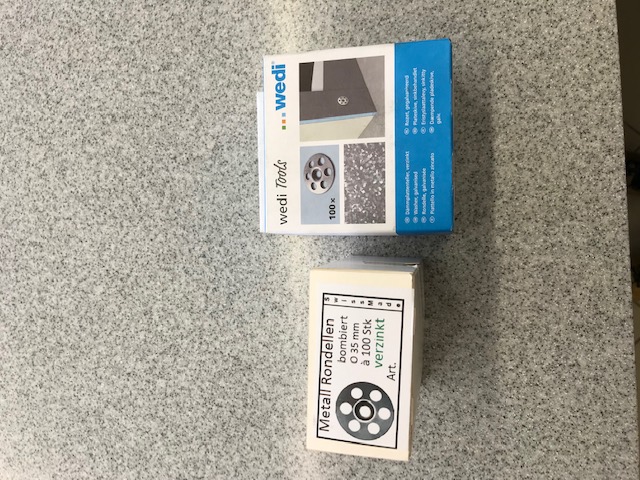 Wedi Ranelle tipo 35 mm in metallo  zincato pacchi da 100 pezzi