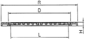 Griglia in ghisa BGS, fig. 621-60 classe A15, 1 ton. - dim. 60 cm