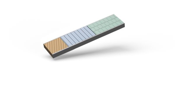 Ebauche dB-Plus, rw=41 dB, clim. 3a,  2150 x 850 x 39,6 mm, alaises abachi, HDF brut, rac. en bas : 140 mm