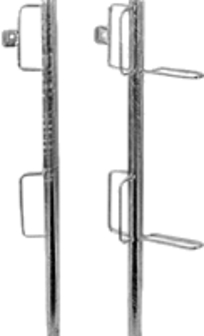 Supporto per stagge sbarramento a 2 ganci, bianco rosso, diam. 20 mm L=140 cm
