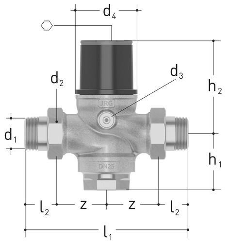 JRGURED Réducteurs de pression bronze - nouveau GN 1/2 inch, DN 15 mm