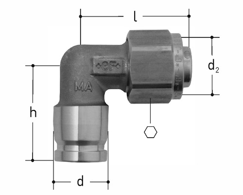 iFIT Equerre avec mamelon push fit MF laiton d 16 - 20 mm