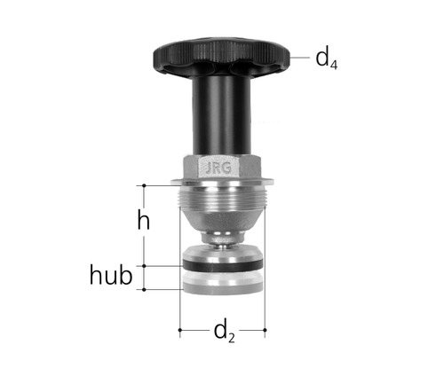 JRG LegioStop Chapeau pour robinet d'arrêt droit Bronze GN 1/2 inch, DN 15 mm