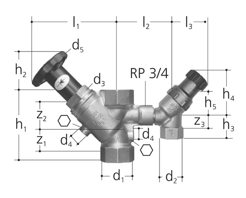 JRG LegioStop Set de groupe d'arrêt et de sécurité, Bronze GN 3/4 inch, DN 20 mm