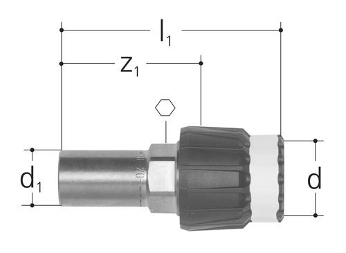 JRG Sanipex MT Raccord de transition bronze Pour raccords à presser DN-d 12 - 16 mm