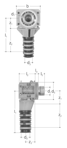 JRG Sanipex Boîte 90° simple Bronze Avec raccord fileté prolongé d 16 mm