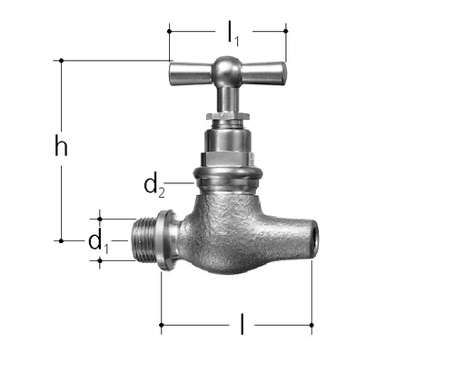 JRG Robinet de vidange, Bronze GN 3/8 inch, DN 10 mm