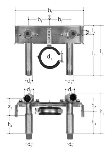 JRG Anschlussgarnitur Rotguss GN 3/4 inch, DN 20 mm