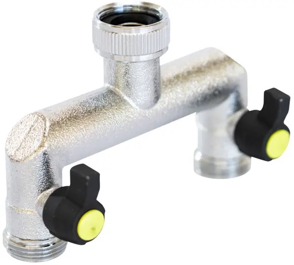 Tegufix Vanne à deux voies avec vannes à bille, 3/4"