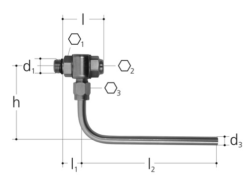 JRG Robinet de prélévement d'échantillon bronze GN 1/4 inch, DN 8 mm