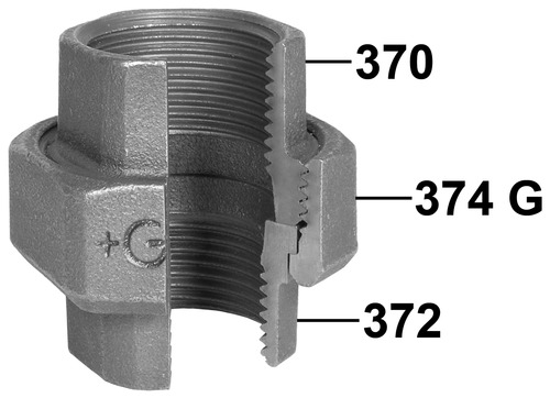 330 Manchon union à joint plat, ISO/EN U1 EN •