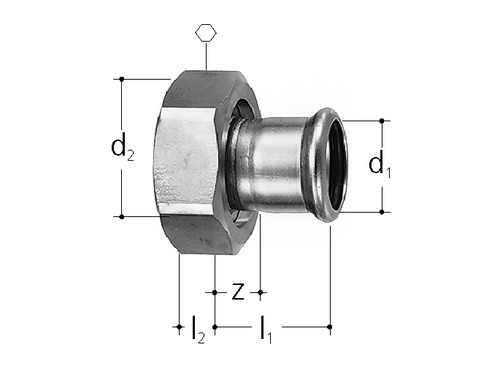 Mapress Raccord d1 28 mm, DN 25 mm