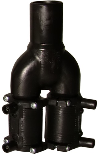 ELGEF Plus Set de pièce en Y PE 100 Avec extrémités lisses d1 40 mm, d2 50 mm