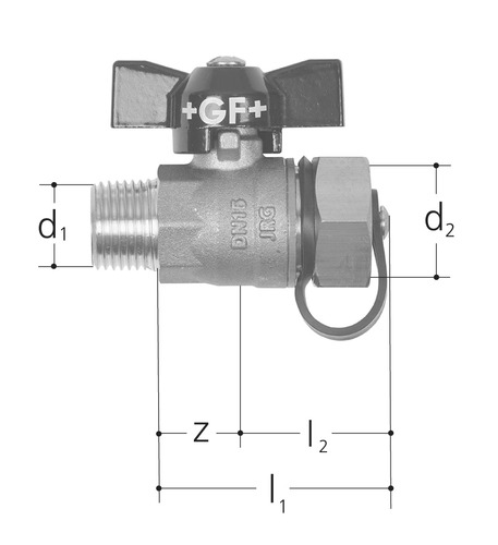 JRG Robinet à bille pour chaudière laiton sans plomb GN 1/2 inch, DN 15 mm