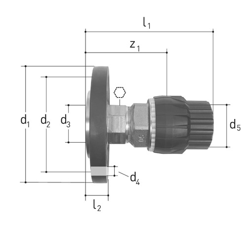 JRG Sanipex MT Raccord de transition avec bride bronze d 63 mm