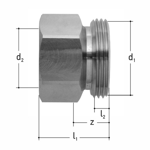 JRGUSIT NG Pièce intermédiare bronze GN 2 inch, DN 50 mm