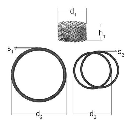 JRGURED UP set de pièces détachées Inox GN 3/4 inch