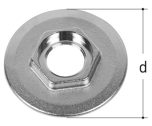 (4) Rosace, chromée GN 3/4 inch