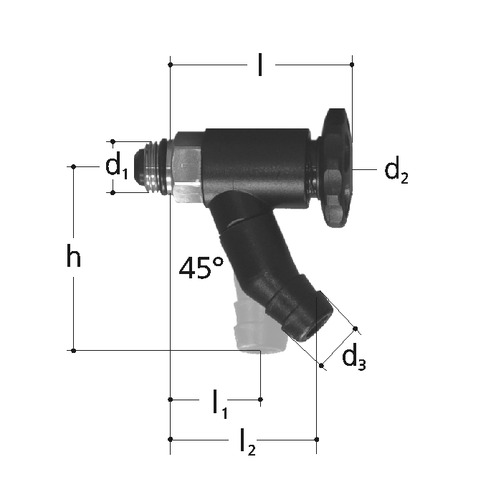 JRG LegioStop Robinet de vidange, Bronze GN 1/4 inch, DN 8 mm
