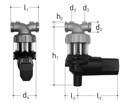 JRG CleanLine Combi Filtre automatique, Bronze DN 25 mm