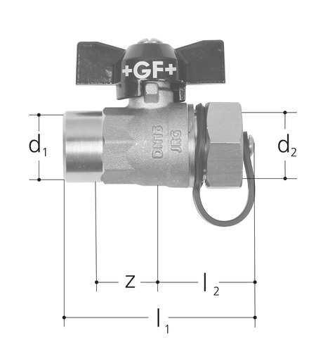 JRG Robinet à bille pour chaudière laiton sans plomb GN 1/2 inch, DN 15 mm