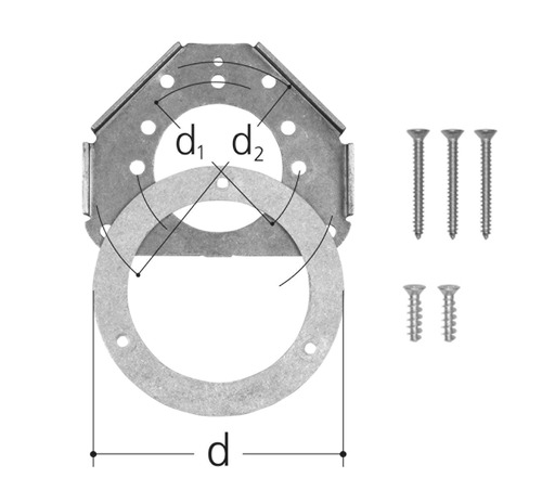 Jeu de fixation en acier Pour panneau en plâtre d 73 mm