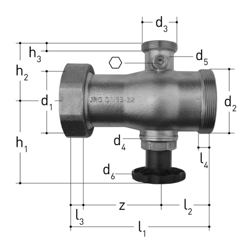 JRG LegioStop JRGUSIT NG Robinet de distribution, Bronze GN 2 inch