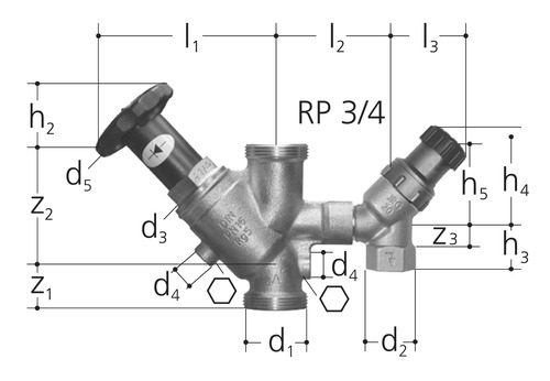 JRG LegioStop Set de groupe d'arrêt et de sécurité, Bronze DN 32 mm