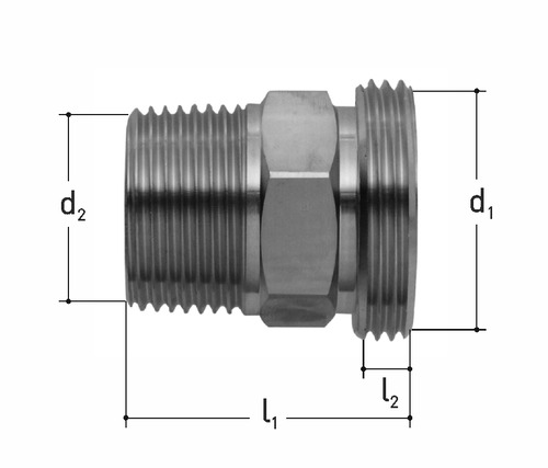 JRGUSIT NG Pièce intermédiare bronze GN 2 inch, DN 50 mm
