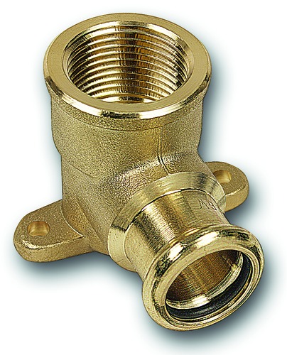 PRESS-FIT eau Equerre avec applique à 2 attaches bronze au silicium d 12 mm
