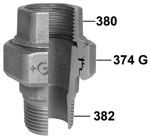 341 Verschraubung, kegelig dichtend, ISO/EN U12 EN •, Dim. 3/8 inch