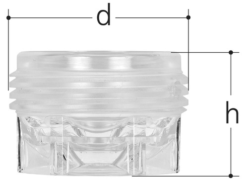 (1b) JRG Cuve de filtre transparente synthétique DN 15 mm, GN 1/2 inch