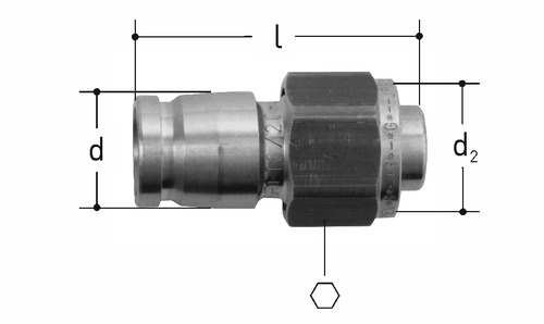 iFIT Pièce intermédiaire avec mamelon push fit MF laiton d 16 - 20 mm