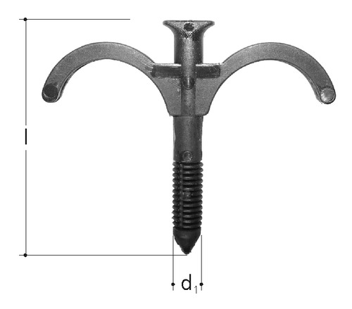 Bride tampon double, Plastique d1 8 mm