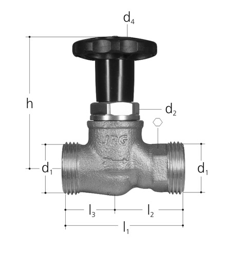 JRG Sanipex LegioStop Robinet d'arrêt pour distributeur bronze GN 3/4 inch